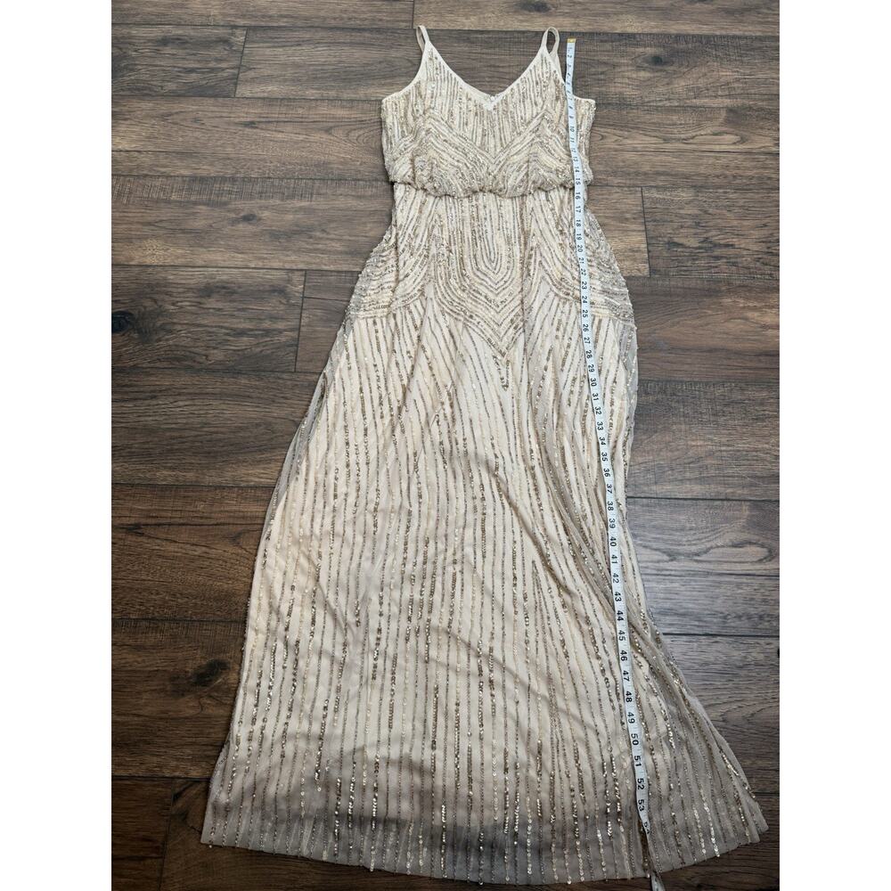 BHLDN Cream Fidelia Beaded Maxi Dress Oyster Sz 6 Anthropologie Wedding Gown - Picture 13 of 13